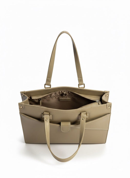 💚 Taupe Structured Work Tote 💚