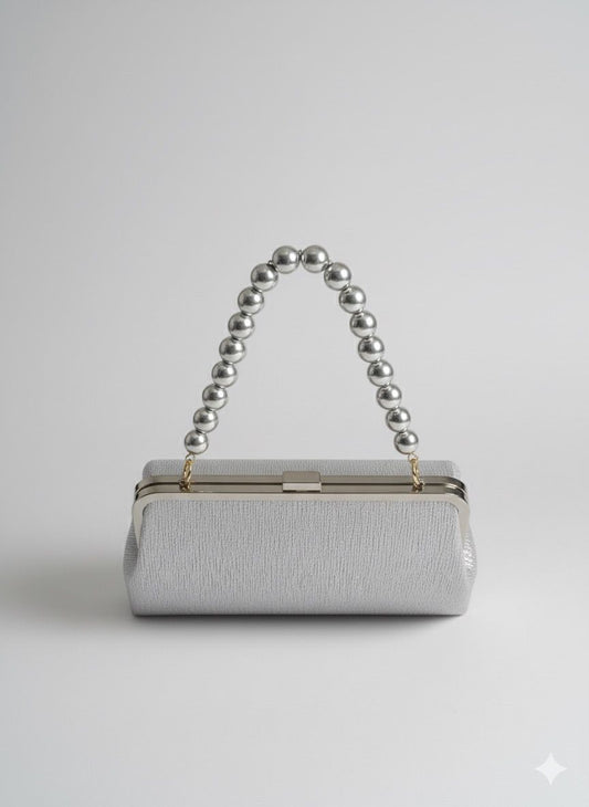 🩶 Chrome Bead Bar Clutch 🩶