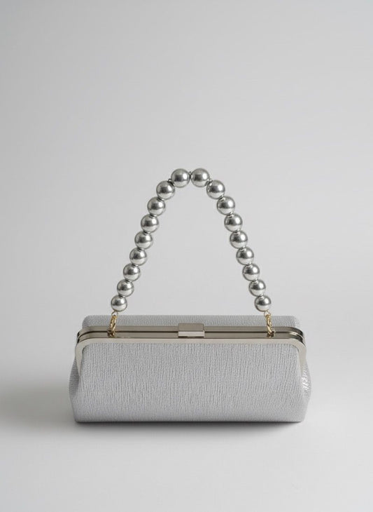 🩶 Chrome Bead Bar Clutch 🩶