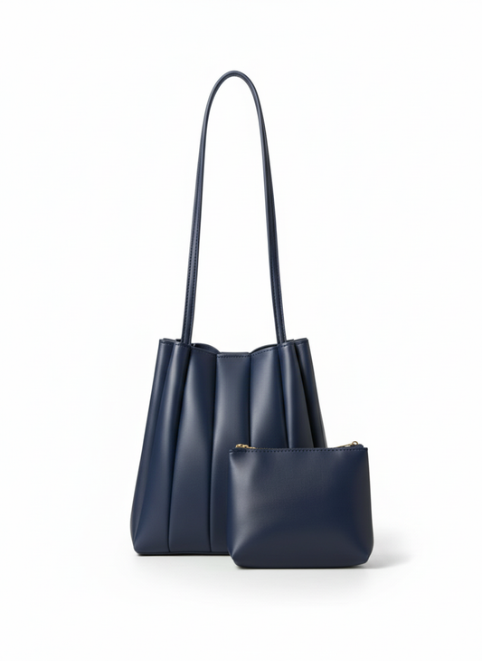 The Pleated Sage Carry-All with Matching Pouch