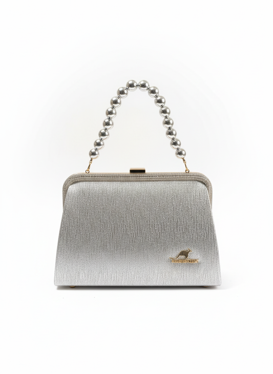 🩶 Chrome Bead Bar Clutch 🩶