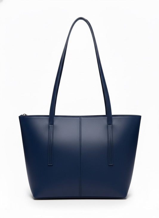 The Pleated Navy Carry-All with Matching Pouch Set