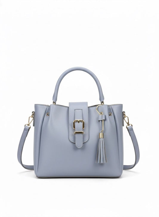 Chic Dusty Rose Bucket Bag with Adjustable Strap